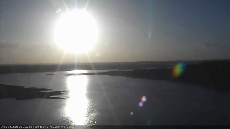 Lake Travis webcam, August 23, 2023 7:25 PM CT