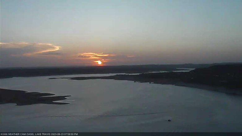 Lake Travis webcam, August 23, 2023 8:00 PM CT