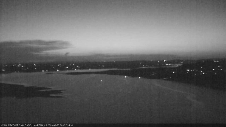 Lake Travis webcam, August 23, 2023 8:45 PM CT