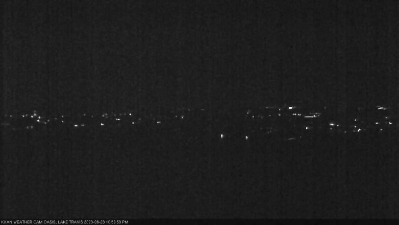 Lake Travis webcam, August 23, 2023 11:00 PM CT