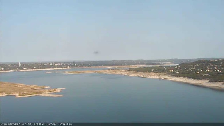 Lake Travis webcam, August 24, 2023 9:00 AM CT