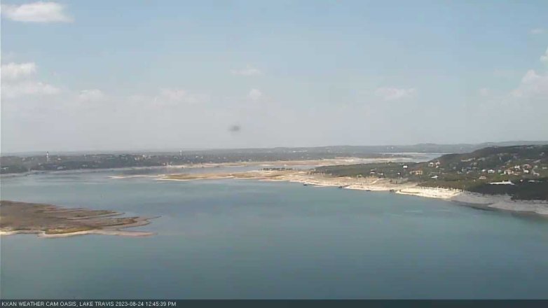 Lake Travis webcam, August 24, 2023 12:45 PM CT
