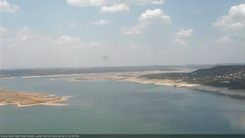 Lake Travis webcam, August 24, 2023 1:25 PM CT