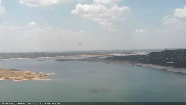 Lake Travis webcam, August 24, 2023 1:45 PM CT