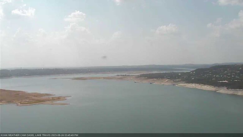 Lake Travis webcam, August 24, 2023 3:45 PM CT