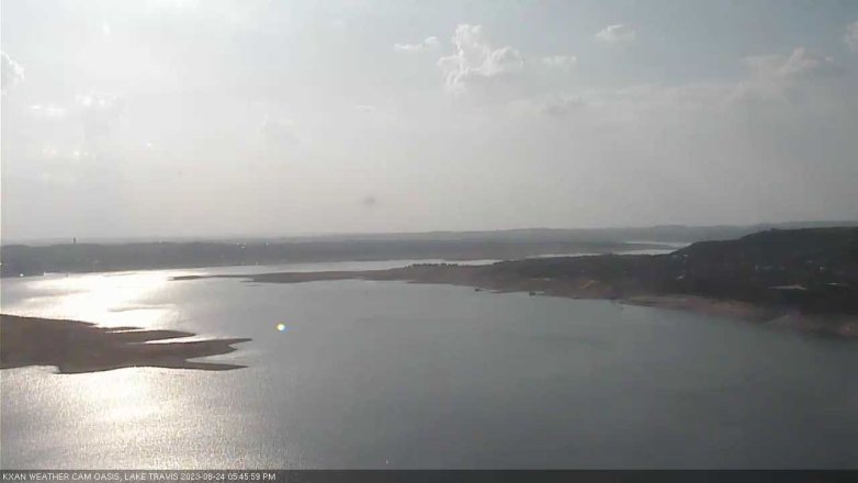 Lake Travis webcam, August 24, 2023 5:45 PM CT