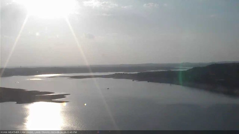 Lake Travis webcam, August 24, 2023 6:25 PM CT