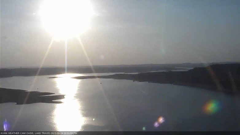 Lake Travis webcam, August 24, 2023 7:00 PM CT