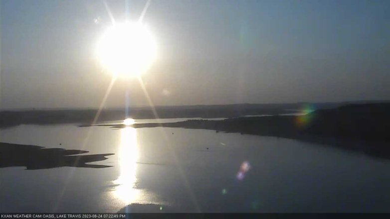 Lake Travis webcam, August 24, 2023 7:25 PM CT