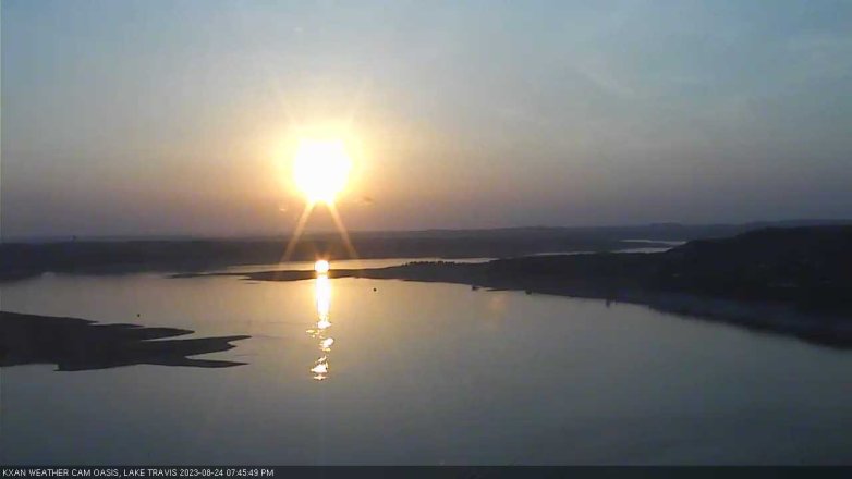 Lake Travis webcam, August 24, 2023 7:45 PM CT