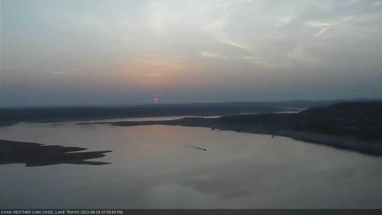 Lake Travis webcam, August 24, 2023 8:00 PM CT