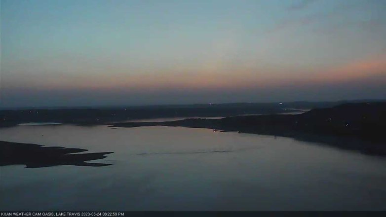 Lake Travis webcam, August 24, 2023 8:25 PM CT