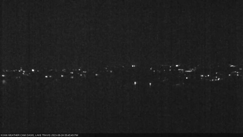 Lake Travis webcam, August 24, 2023 9:45 PM CT