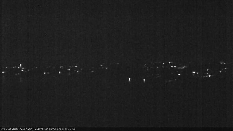 Lake Travis webcam, August 24, 2023 11:25 PM CT