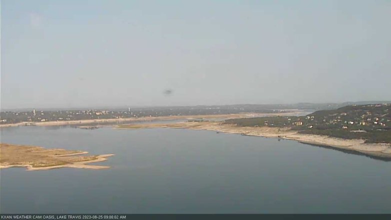 Lake Travis webcam, August 25, 2023 9:00 AM CT