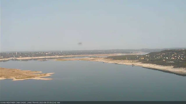 Lake Travis webcam, August 25, 2023 9:25 AM CT