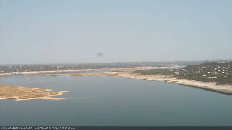 Lake Travis webcam, August 25, 2023 9:45 AM CT