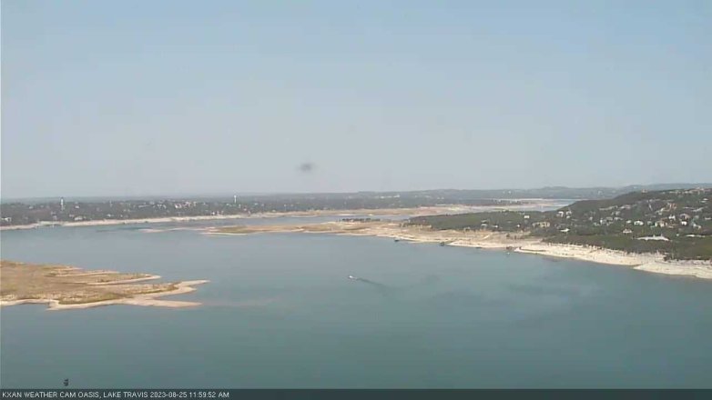Lake Travis webcam, August 25, 2023 12:00 PM CT