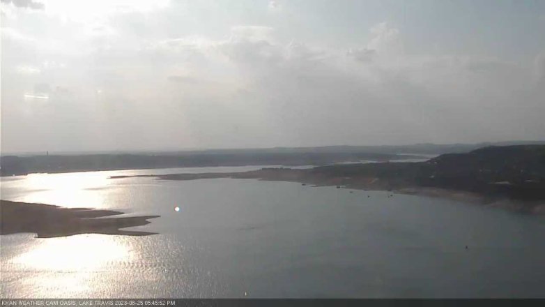 Lake Travis webcam, August 25, 2023 5:45 PM CT