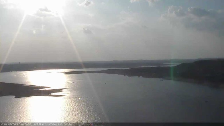 Lake Travis webcam, August 25, 2023 6:25 PM CT