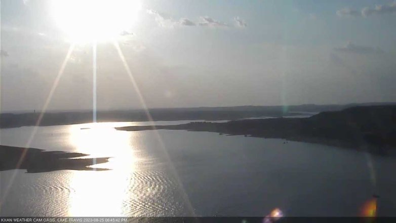 Lake Travis webcam, August 25, 2023 6:45 PM CT