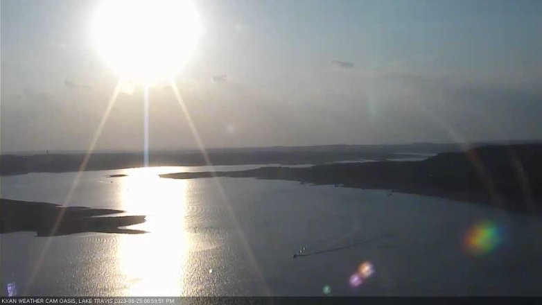 Lake Travis webcam, August 25, 2023 7:00 PM CT