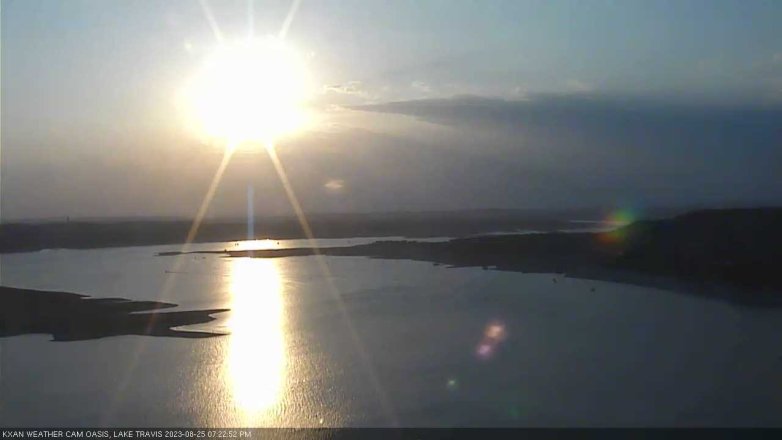 Lake Travis webcam, August 25, 2023 7:25 PM CT