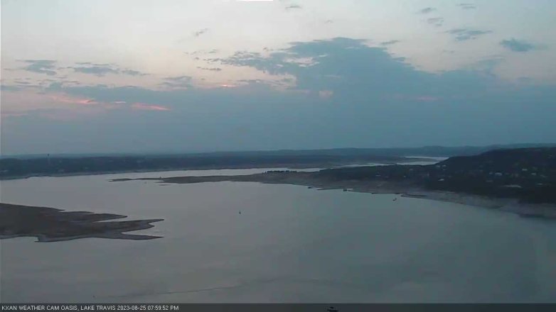 Lake Travis webcam, August 25, 2023 8:00 PM CT