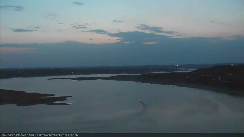 Lake Travis webcam, August 25, 2023 8:25 PM CT