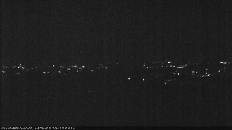 Lake Travis webcam, August 25, 2023 9:45 PM CT