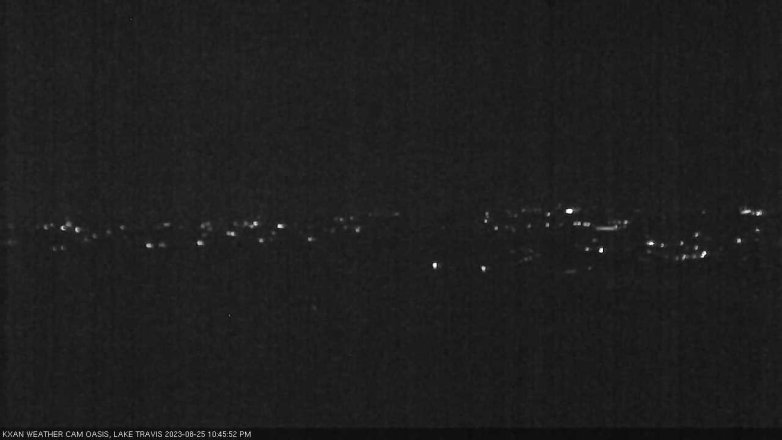 Lake Travis webcam, August 25, 2023 10:45 PM CT
