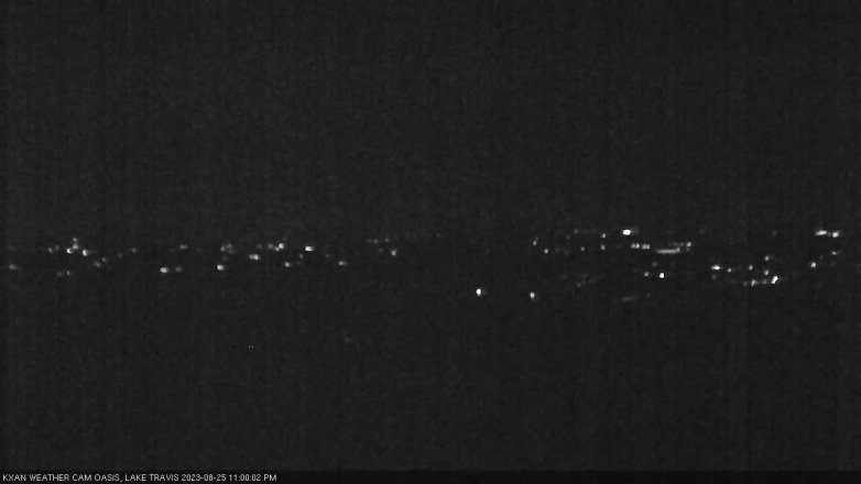 Lake Travis webcam, August 25, 2023 11:00 PM CT