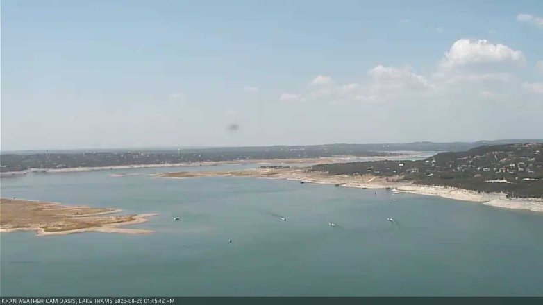 Lake Travis webcam, August 26, 2023 1:45 PM CT