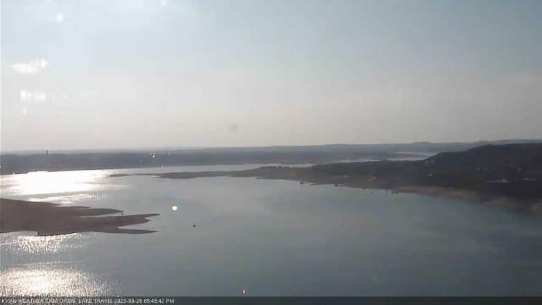 Lake Travis webcam, August 26, 2023 5:45 PM CT