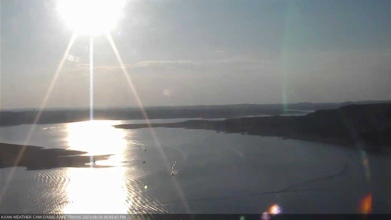 Lake Travis webcam, August 26, 2023 6:45 PM CT