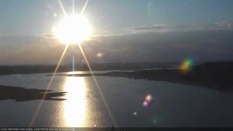 Lake Travis webcam, August 26, 2023 7:25 PM CT