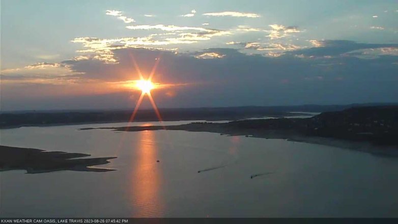 Lake Travis webcam, August 26, 2023 7:45 PM CT