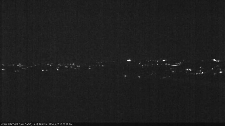 Lake Travis webcam, August 26, 2023 10:00 PM CT