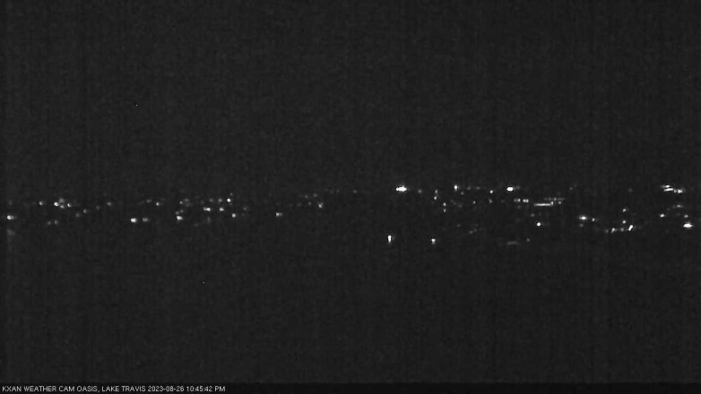 Lake Travis webcam, August 26, 2023 10:45 PM CT