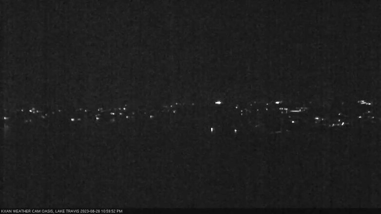 Lake Travis webcam, August 26, 2023 11:00 PM CT