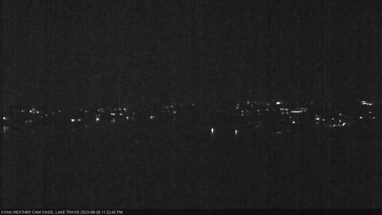 Lake Travis webcam, August 26, 2023 11:25 PM CT