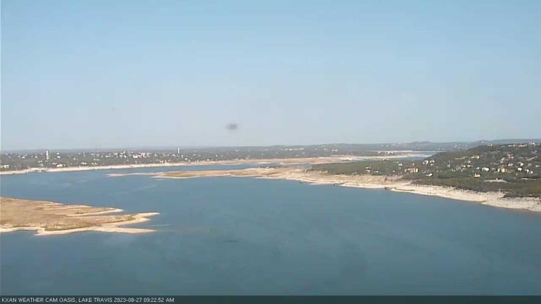 Lake Travis webcam, August 27, 2023 9:25 AM CT