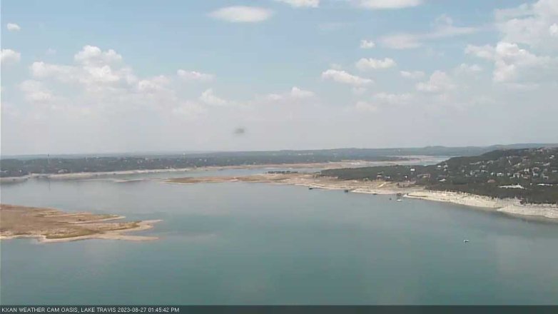 Lake Travis webcam, August 27, 2023 1:45 PM CT