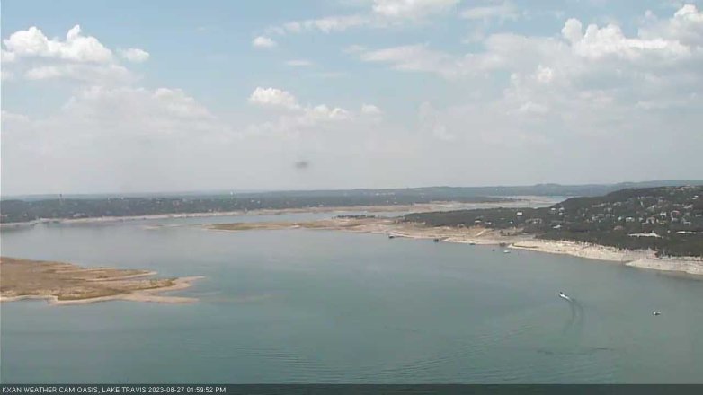 Lake Travis webcam, August 27, 2023 2:00 PM CT