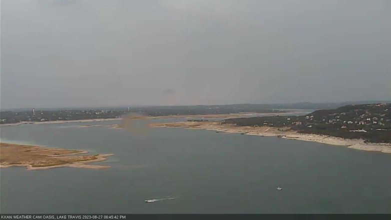 Lake Travis webcam, August 27, 2023 6:45 PM CT