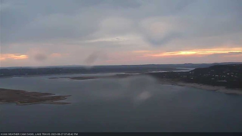 Lake Travis webcam, August 27, 2023 7:45 PM CT