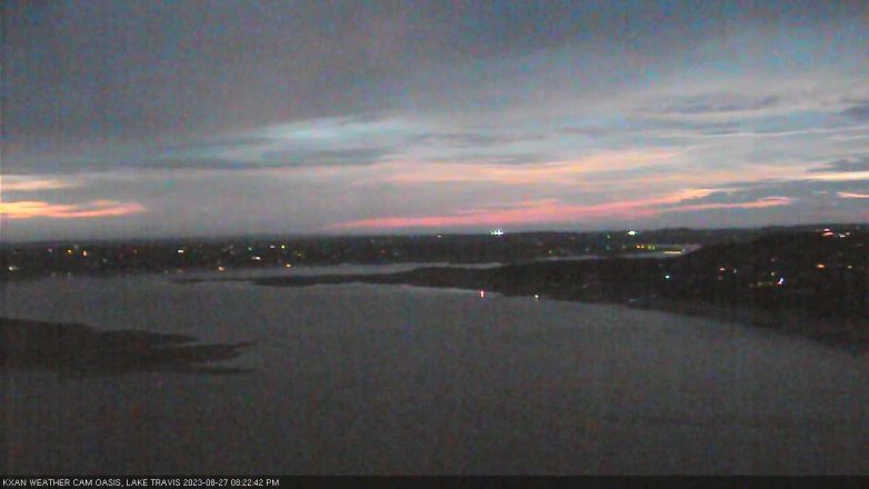 Lake Travis webcam, August 27, 2023 8:25 PM CT