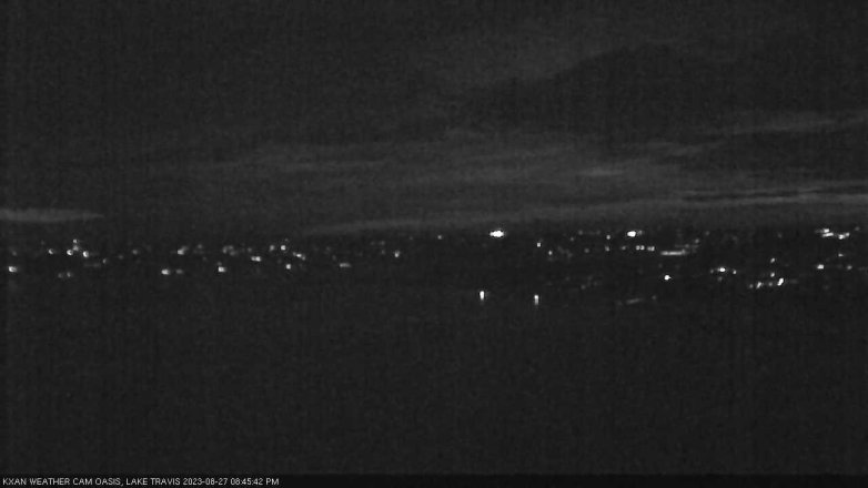 Lake Travis webcam, August 27, 2023 8:45 PM CT