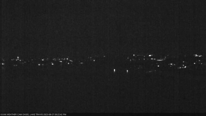 Lake Travis webcam, August 27, 2023 9:25 PM CT