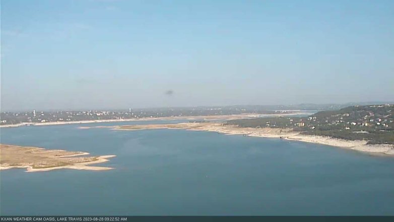 Lake Travis webcam, August 28, 2023 9:25 AM CT